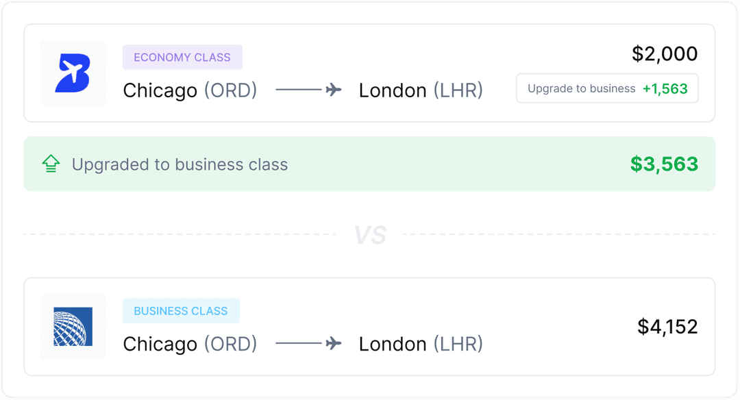 Economy-to-business upgrade